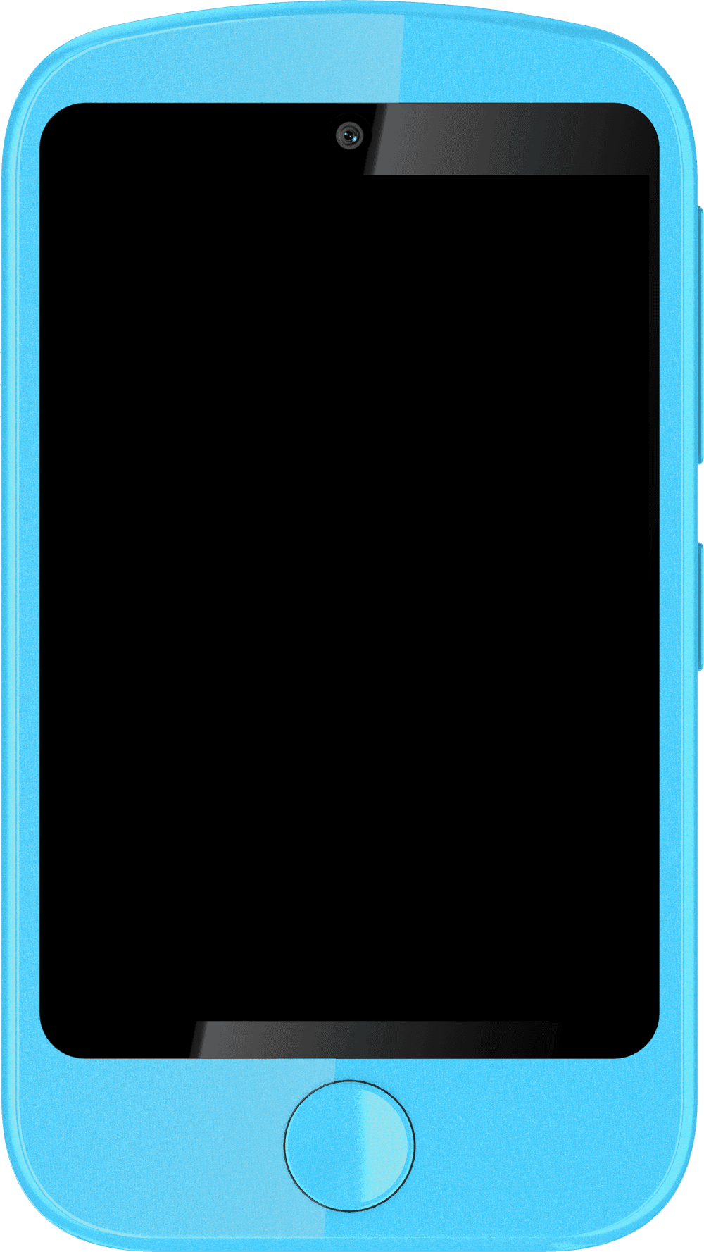 Blue phone without a cover