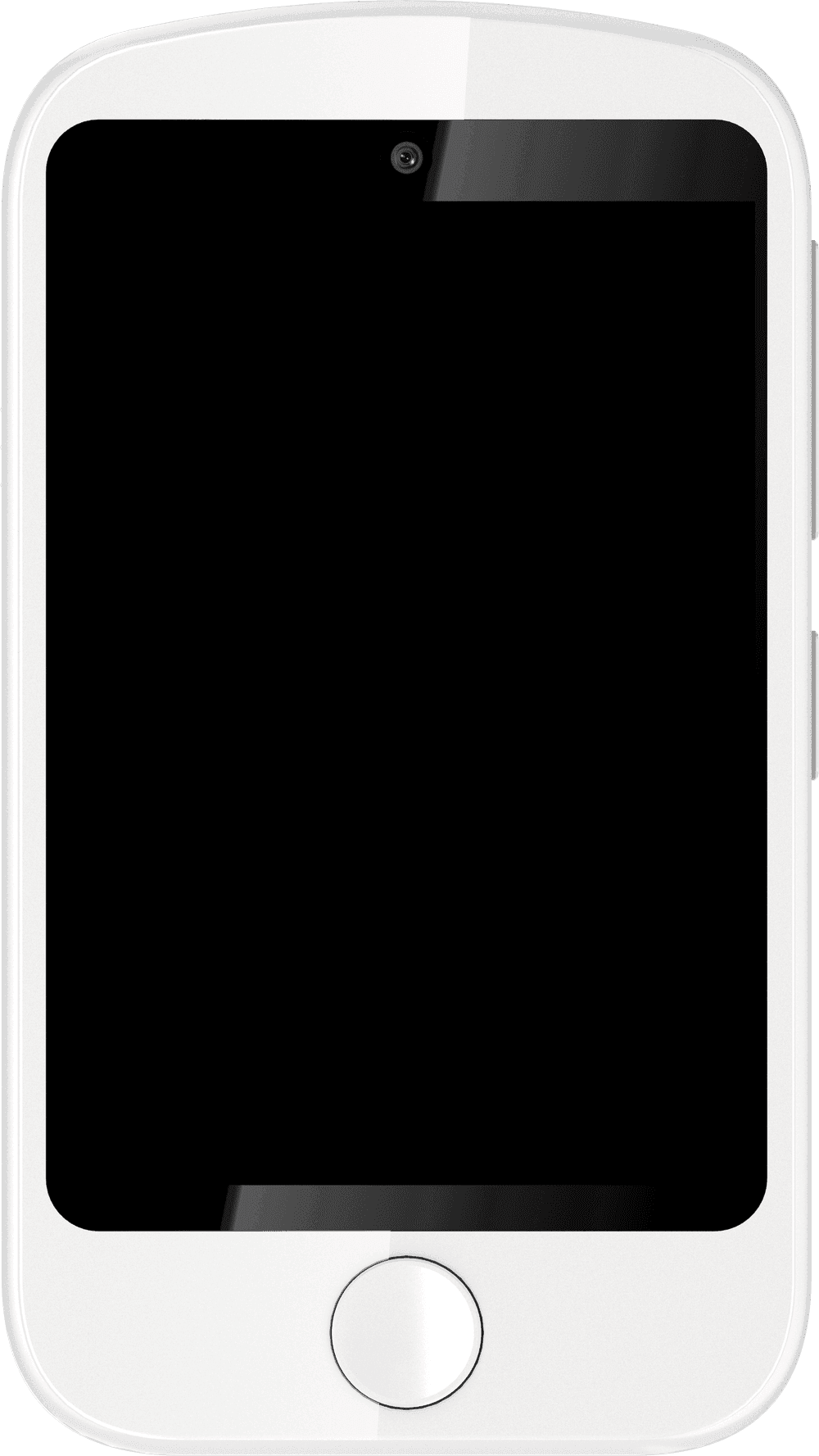 White phone without a cover